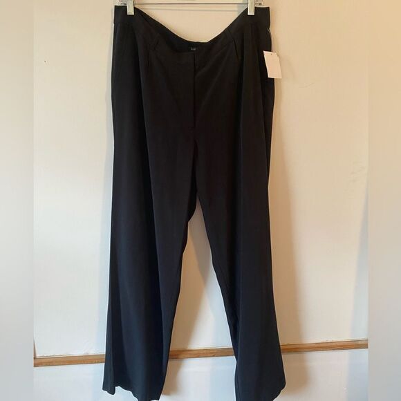 Eileen Fisher Black Pleated front trousers, size 14 - Picture 1 of 4